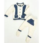 Asel Kids Erkek Çocuk Triko Takım - 3 - 6 Ay - Gri - Beyaz