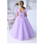 Asel Kids KIZ ÇOCUK OTRİŞ KOL TÜL ELBİSE RAHAT ASTARLI