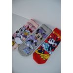 Asela Lisanslı Minnie Mouse ve Daisy Simli Soket 3lü Kız Çocuk Çorap - Renkli - 5 - 6 Yaş