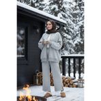 Aselim Hijap Moda 3 İplik Şardonlu Bomber İkili TesettürTakım | Pamuklu Rahat Takım Grimelanj