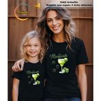 Aselinda Margarita Limon Baskılı T-Shirt Anne-Kız Kombin Tişört (Kombin Yapmak İçin 2 Ürün Ekleyiniz)