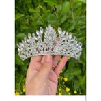 Asensa Kristal Taşlı Düğün ve Kına Nikah Gelin Tacı - Beyaz