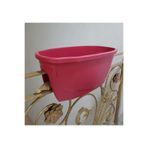 Asenya Zümrüt Saksı 15,5 Lt, Kırmızı, Küpeşte Balkon Saksısı, 58x24x29 cm