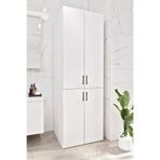 ASES Mobilya Esl0212 Çamaşır Makinası ve Kurutma Makinası Banyo Dolabı Beyaz