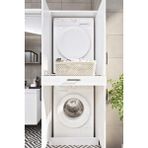 Ases Mobilya Esl0238 Çamaşır Makinesi ve Kurutma Makinesi Banyo Dolabı Beyaz