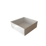 Asetat Kapaklı Karton Kutu 12X12X3 - 50 Adet Beyaz