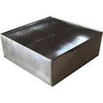 Asetat Kapaklı Karton Kutu 12X12X3 - 50 Adet Gümüş