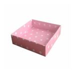 Asetat Kapaklı Karton Kutu 12X12X3 - 50 Adet Puantiyeli Pembe