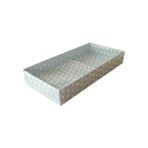 Asetat Kapaklı Karton Kutu 20X10X3 - 25 Adet Puantiyeli Mavi