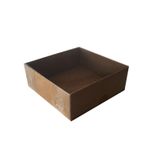 Asetat Kapaklı Karton Kutu Düz Renk 7X7X3 (50 Adet) Kraft