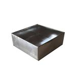 Asetat Kapaklı Karton Kutu Düz Renk 9X9X3 Cm - 50 Adet Gümüş