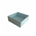 Asetat Kapaklı Karton Kutu Düz Renk 9X9X3 Cm - 50 Adet Mavi