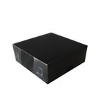 Asetat Kapaklı Karton Kutu Düz Renk 9X9X3 Cm - 50 Adet Siyah
