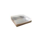Asetat Kapaklı Karton Kutu Havlu Kutusu 20X20X5 CM (10 Adet) Gümüş