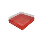 Asetat Kapaklı Karton Kutu Havlu Kutusu 20X20X5 CM (10 Adet) Kırmızı