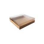 Asetat Kapaklı Karton Kutu Havlu Kutusu 20X20X5 CM (10 Adet) Kraft