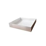 Asetat Kapaklı Karton Kutu Havlu Kutusu 25X25X5 CM (10 Adet) Beyaz