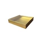 Asetat Kapaklı Karton Kutu Havlu Kutusu 25X25X5 CM (10 Adet) Gold