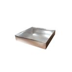Asetat Kapaklı Karton Kutu Havlu Kutusu 25X25X5 CM (10 Adet) Gümüş