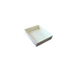 Asetat Kapaklı Karton Kutu Mermer Desenli 12X15X3 CM - 10 Adet Krem