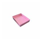 Asetat Kapaklı Karton Kutu Mermer Desenli 12X15X3 CM - 10 Adet Pembe