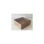 Asetat Kapaklı Kraft Karton Kutu 8X8X3 Hediyelik Sunum Kutuları 50 Adet (Renksiz) - Aşağı