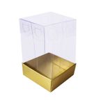 Asetat Kutu Altı Karton 5X5X8 Cm - 50 Adet Gold