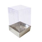 Asetat Kutu Altı Karton 5X5X8 Cm - 50 Adet Gümüş