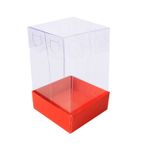 Asetat Kutu Altı Karton 5X5X8 Cm - 50 Adet Kırmızı