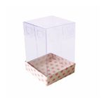 Asetat Kutu Altı Karton 5X5X8 Cm - 50 Adet Puantiyeli Pembe