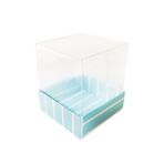 Asetat Kutu Altı Karton Çizgili Model 5x5x5 CM - 25 Adet Mavi