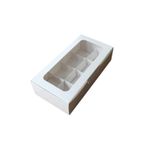 Asetat Pencereli Karton Kutu 20x10x5 CM 8 Bölmeli Kutu - 10 Adet Beyaz