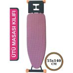 Asev Home İpli Ayarlanabilir Isıya Dayanıklı Büyük Boy Keçeli Stoperli Ütü Masası Kılıfı 55 x 140 cm LAYD BİRD