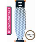 Asev Home Ipli Ayarlanabilir Isıya Dayanıklı Keçeli Büyük Boy Ütü Masası Kılıfı Örtüsü Bezi 55X140CM Lavina