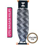 Asev Home Keçeli Ütü Masası Kılıfı Ayarlanabilir İpli Stoperli Örtüsü Bezi 55 x 140 cm Aura