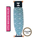 ASEV HOME Ütü Masası Kılıfı Büyük Boy Ipli Stoperli Keçeli Kılıfı Örtüsü Bezi 55x140cm Doğa