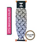 ASEV HOME Ütü Masası Kılıfı Büyük Boy İpli Stoperli Keçeli Kılıfı Örtüsü Bezi 55x140cm Karosi