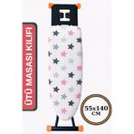 Asev Home Ütü Masası Kılıfı Büyük Boy Ipli Stoperli Keçeli Kılıfı Örtüsü Bezi 55X140CM Pole Star