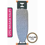 ASEV HOME Ütü Masası Kılıfı Keçeli İpli Stoperli Büyük Boy 55x140 cm AHTER GRİ