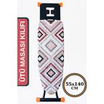 ASEV HOME Ütü Masası Kılıfı Keçeli İpli Stoperli Büyük Boy 55x140 cm Mezopotamya