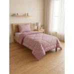 Asev Tekstil Premium Wellsoft Silikon Dolgulu Tek Kişilik Yorgan + Yastık Kılıfı Set - Uyku Seti - Pembe