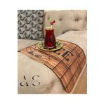 Asey Home Katlanabilir Ahşap Koltuk Kenarı Yan Sehpa Amerikan Servisi Portatif Koltuk Tepsisi 25x45 Cm