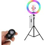 Asfal 33 cm Youtube Instagram Tiktok Selfie Rgb LED Halka Işık + 2.1 m Tripod + Bluetooth Kumanda