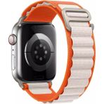 Asfal Apple Watch Uyumlu 42 mm 44 mm 45 mm 49 mm Kordon 1/2/3/4/5/6/se/7/8/ Watch Ultra Alpine Loop Kordon - Turuncu - Beyaz