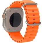 Asfal Apple Watch Uyumlu 42 mm 44 mm 45 mm 49 mm Kordon 1/2/3/4/5/6/se/7/8/ Watch Ultra Ocean Kordon - Turuncu - Mavi