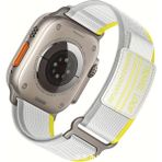 Asfal Apple Watch Uyumlu Travel Kordon 42MM 44MM 45MM 49MM Uyumlu Kordon 1/2/3/4/5/6/se/7/8/9ultra Ultra 2 Kordon - Sarı - Bej