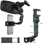 Asfal Dikiz Aynası Telefon Tutucu,(Açıklamayı Okuyunuz) Masaüstü, Koltuk Arkası Telefon Tutacağı, Portatif 360° Dönebilen - Siyah