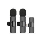 Asfal Iphone Uyumlu Ikili Kablosuz Yaka Mikrofonu, Wireless Ios Lighting Uyumlu Canlı Yayın Yaka Mikrofonu