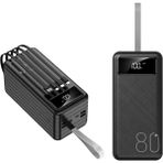 Asfal Kendinden Kablolu 80.000 mAh Dijital Göstergeli Powerbank