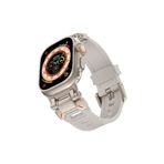 Asfal Metal Başlıklı Apple Watch Uyumlu 42Mm 44Mm 45Mm 49Mm 1/2/3/4/5/6/Se/7/8/9 Ultra 2 Uyumlu Şık Kordon